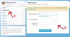 Wachtwoord wijzigen op Twitter