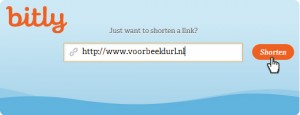url toevoegen aan Url Shortner - bitly