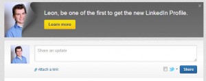 be one of the first to get the new linkedin profile