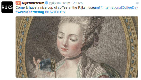Come have a nice cup of coffee at the Rijksmuseum